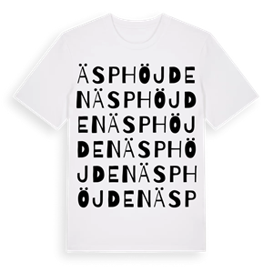 Äsphöjden ordlek t-shirt – ekologisk bomull t-shirt från Pinshirt