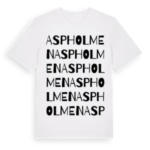 Aspholmen ordlek t-shirt – ekologisk bomull t-shirt från Pinshirt