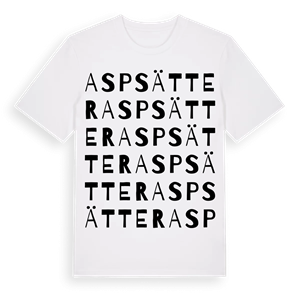 Aspsätter ordlek t-shirt – ekologisk bomull t-shirt från Pinshirt