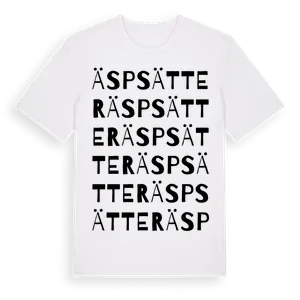 Äspsätter ordlek t-shirt – ekologisk bomull t-shirt från Pinshirt