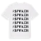 White t-shirt med Aspviken ordlek t-shirt