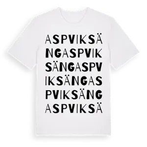 Aspviksäng ordlek t-shirt – ekologisk bomull t-shirt från Pinshirt