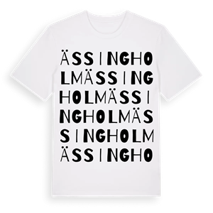 Ässingholm ordlek t-shirt – ekologisk bomull t-shirt från Pinshirt