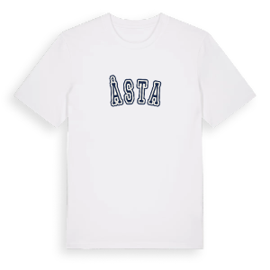 Åsta college t-shirt – ekologisk bomull t-shirt från Pinshirt