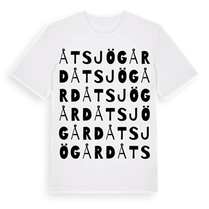Åtsjögård ordlek t-shirt – ekologisk bomull t-shirt från Pinshirt