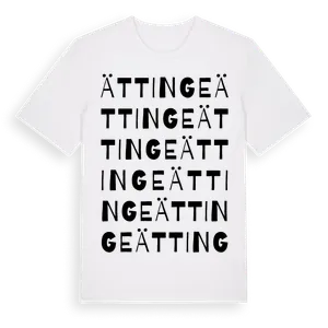 Ättinge ordlek t-shirt – ekologisk bomull t-shirt från Pinshirt