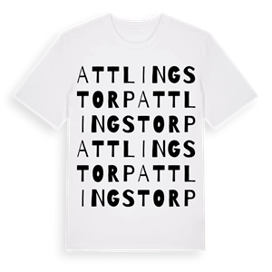 Attlingstorp ordlek t-shirt – ekologisk bomull t-shirt från Pinshirt