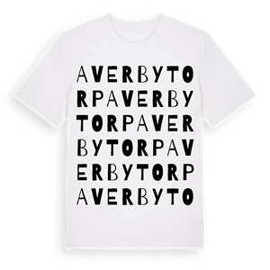 Averbytorp ordlek t-shirt – ekologisk bomull t-shirt från Pinshirt