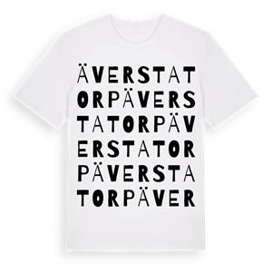 Äverstatorp ordlek t-shirt – ekologisk bomull t-shirt från Pinshirt