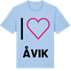Blue Soul t-shirt med Jag älskar Åvik t-shirt stort tryck
