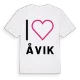 Jag älskar Åvik t-shirt stort tryck