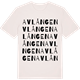 Vintage White t-shirt med Avlången ordlek t-shirt