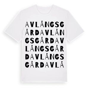 Avlångsgård ordlek t-shirt – ekologisk bomull t-shirt från Pinshirt