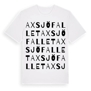 Axsjöfallet ordlek t-shirt – ekologisk bomull t-shirt från Pinshirt