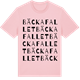 Pink Cotton t-shirt med Bäckafallet ordlek t-shirt