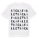 White t-shirt med Bäckafallet ordlek t-shirt