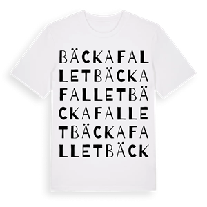 Bäckafallet ordlek t-shirt – ekologisk bomull t-shirt från Pinshirt