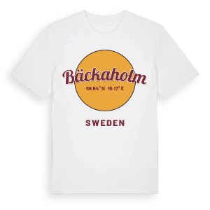 Bäckaholm cirkel t-shirt – ekologisk bomull t-shirt från Pinshirt