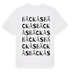 Bäckås ordlek t-shirt – ekologisk bomull t-shirt från Pinshirt