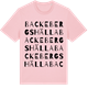 Pink Cotton t-shirt med Backebergshälla ordlek t-shirt