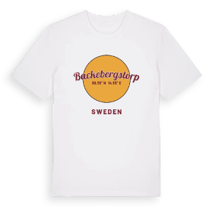 Backebergstorp cirkel t-shirt – ekologisk bomull t-shirt från PinShirt