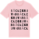 Pink Cotton t-shirt med Bäckegruvan ordlek t-shirt
