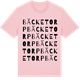 Pink Cotton t-shirt med Bäcketorp ordlek t-shirt