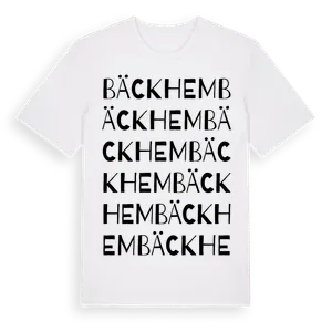Bäckhem ordlek t-shirt – ekologisk bomull t-shirt från Pinshirt