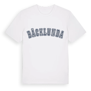 Bäcklunda college t-shirt – ekologisk bomull t-shirt från Pinshirt