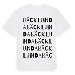 Bäcklunda ordlek t-shirt – ekologisk bomull t-shirt från Pinshirt