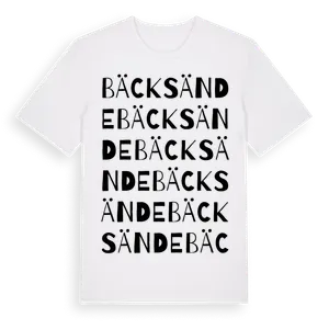 Bäcksände ordlek t-shirt – ekologisk bomull t-shirt från Pinshirt