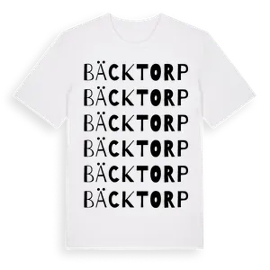 Bäcktorp ordlek t-shirt – ekologisk bomull t-shirt från Pinshirt