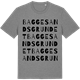 Mid Heather Gray t-shirt med Baggesandsgrundet ordlek t-shirt