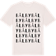 Vintage White t-shirt med Bålby ordlek t-shirt