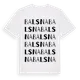 White t-shirt med Balsna ordlek t-shirt