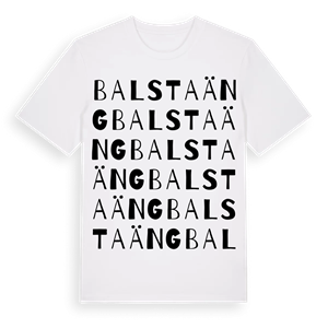 Balstaäng ordlek t-shirt – ekologisk bomull t-shirt från Pinshirt