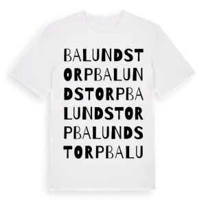 Balundstorp ordlek t-shirt – ekologisk bomull t-shirt från Pinshirt