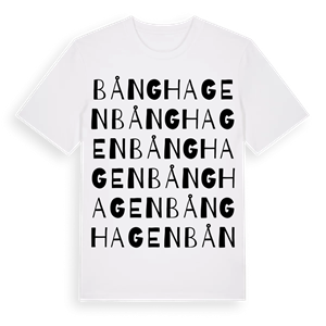 Bånghagen ordlek t-shirt – ekologisk bomull t-shirt från Pinshirt