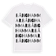 White t-shirt med Bånghammar ordlek t-shirt