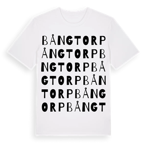 Bångtorp ordlek t-shirt – ekologisk bomull t-shirt från Pinshirt