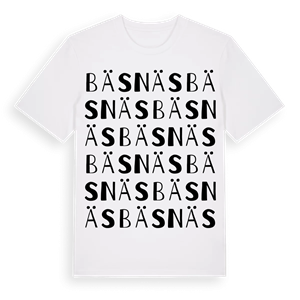 Bäsnäs ordlek t-shirt – ekologisk bomull t-shirt från Pinshirt