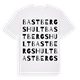 White t-shirt med Bastbergshult ordlek t-shirt