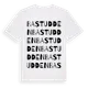 White t-shirt med Bastudden ordlek t-shirt