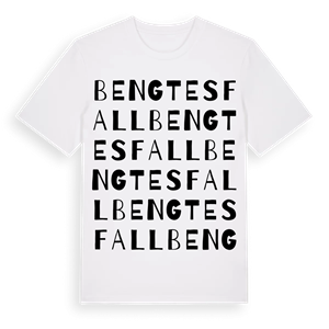 Bengtesfall ordlek t-shirt – ekologisk bomull t-shirt från Pinshirt