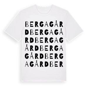 Berga gård ordlek t-shirt – ekologisk bomull t-shirt från Pinshirt
