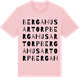 Pink Cotton t-shirt med Berga husartorp ordlek t-shirt