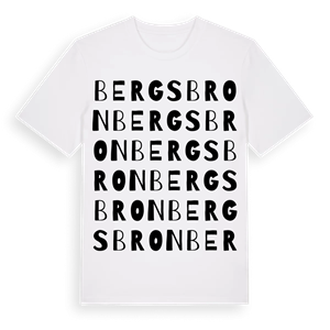 Bergsbron ordlek t-shirt – ekologisk bomull t-shirt från Pinshirt