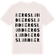 Vintage White t-shirt med Bergslund ordlek t-shirt