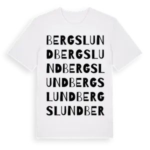 Bergslund ordlek t-shirt – ekologisk bomull t-shirt från Pinshirt
