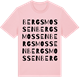 Pink Cotton t-shirt med Bergsmossen ordlek t-shirt